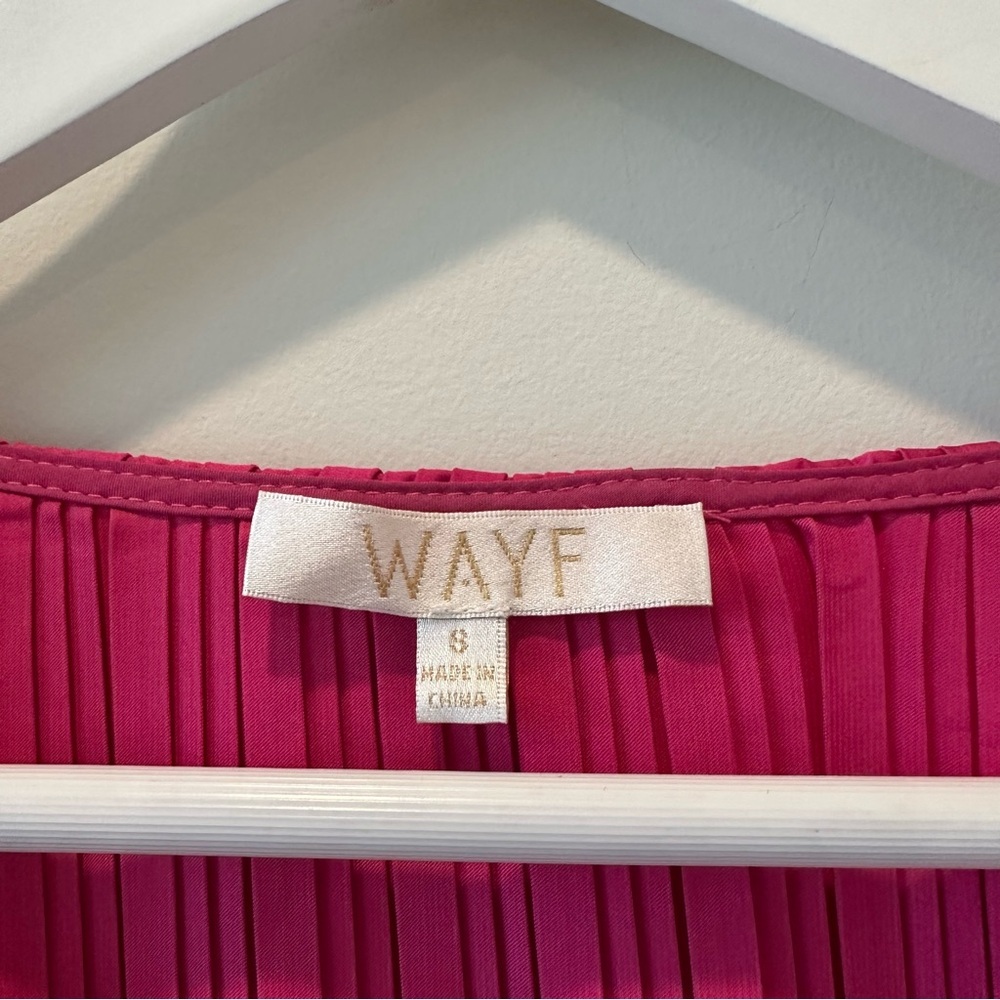 WAYF Payton Pink Tie Front Top Long Sleeve Blouse Women's Cardigan Rhinestone - Picture 6 of 16